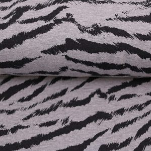 Kuschel-Sweat “getigert” grau-melange