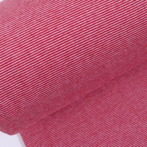 Feinstrick Bündchen “mini Ringel”   rot/weiß