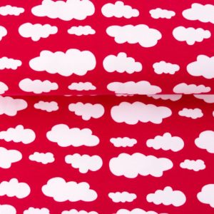Jersey “Wolken” rot/ weiß