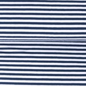 Jersey “midi Solid-Stripes” marine/weiß