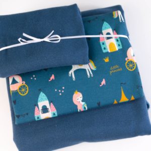 Stoff-Paket “Prinzessin” in jeansblau