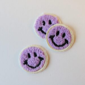 PATCH” „puffy Smiley“rund in lila 3,5cm